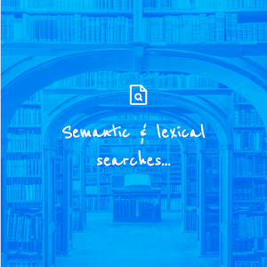 Semantic and lexical searches